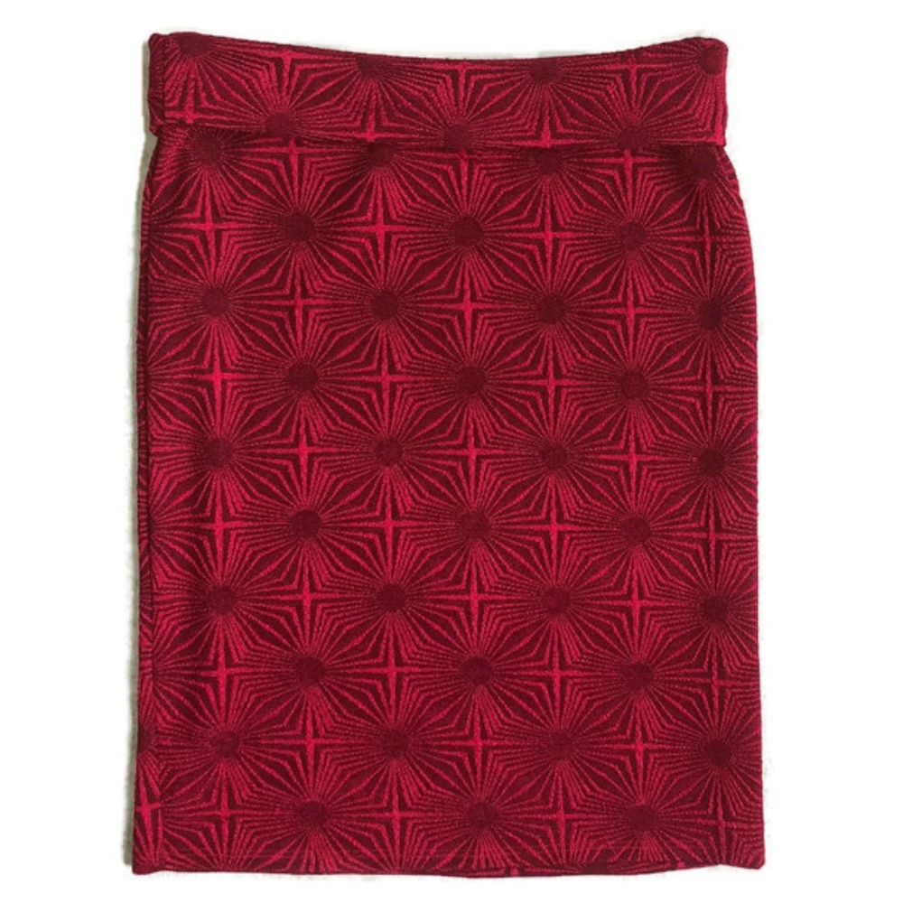 LulaRoe Red Pencil Skirt-Sz M